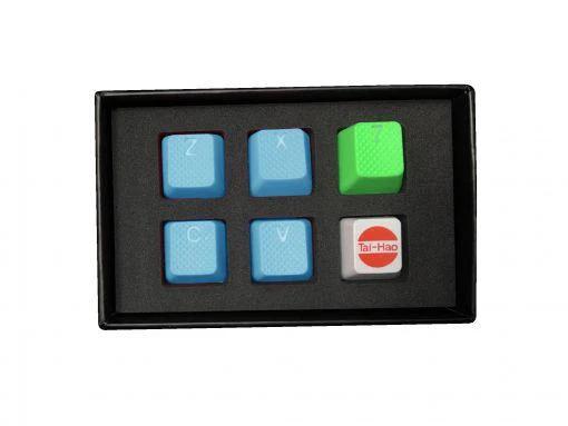 Tai-Hao 4+2 Key ABS Keycaps - Neon Blue - مفاتيح كيبورد